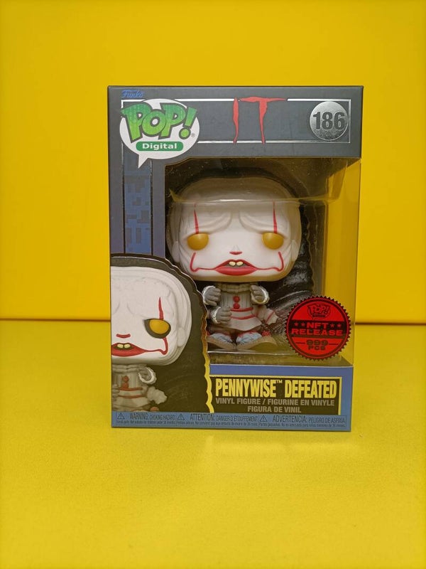 Movies Funko Digital Pop 186 Pennywise Defeated (NFT Release) (Limited 999 Pieces) - IT
