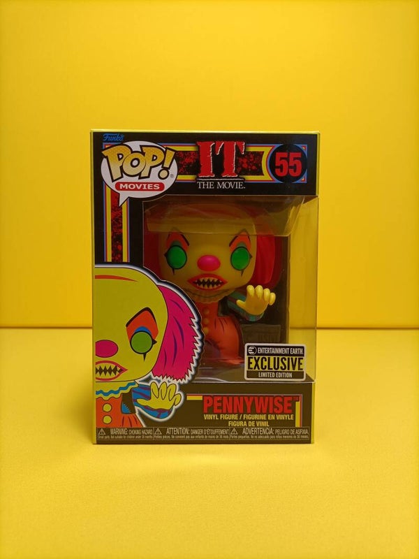 Movies Funko Pop 55 Pennywise (Blacklight) (Entertainment Exclusive) - IT / Pennywise