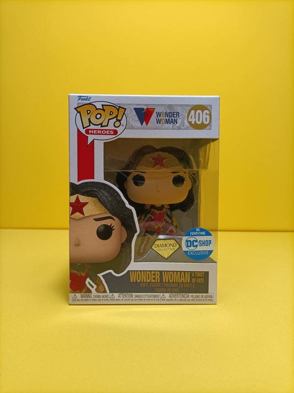 Funko Pop 406 Wonder Woman (A Twist of Fate) (Diamond) (DC Shop Exclusive) - DC Comics Wonder Woman