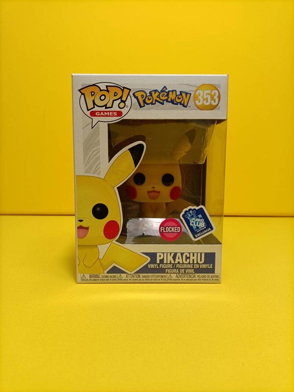 Games Funko Pop 353 Pikachu (Flocked) (Funko Club Exclusive) - Pokemon