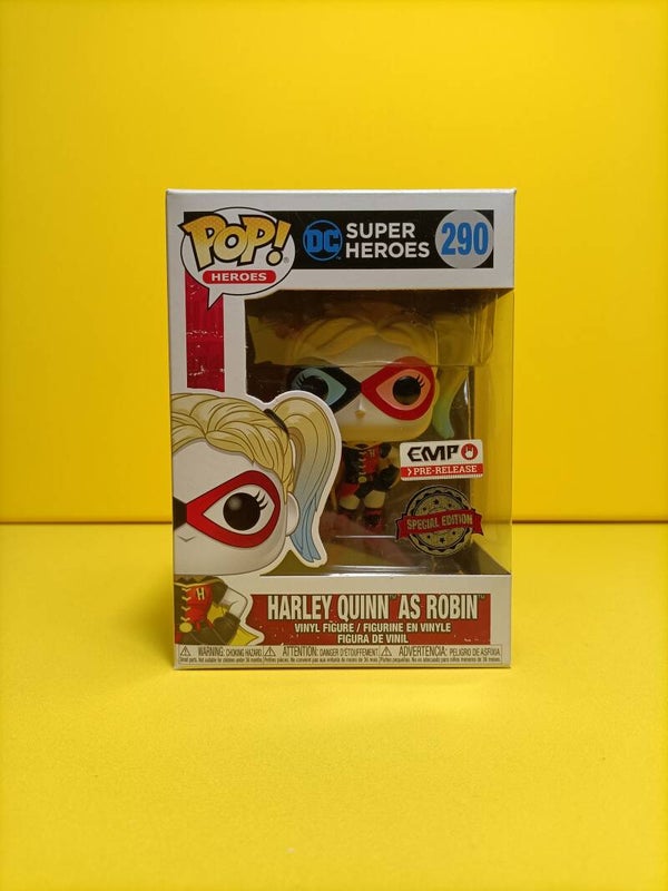 Funko Pop 290 Harley Quinn as Robin (Special Edition) (EMP Pre-Release) - DC Comics Super Heroes