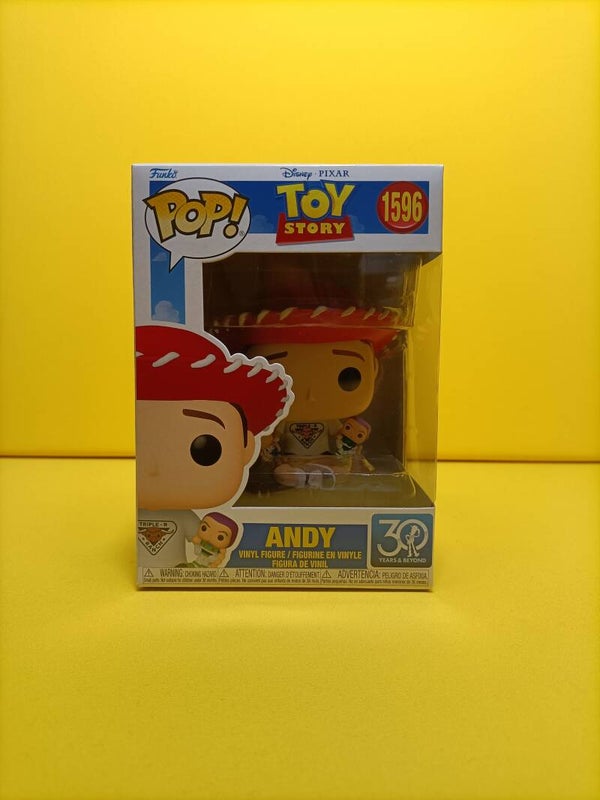 Funko Pop 1596 Andy (with Woody & Buzz Lightyear) - Disney Pixar Toy Story