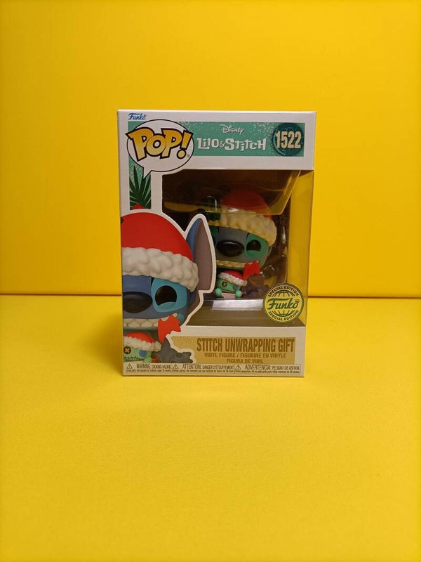 Funko Pop 1522 Stitch unwrapping gift (Special Edition) - Disney Lilo & Stitch