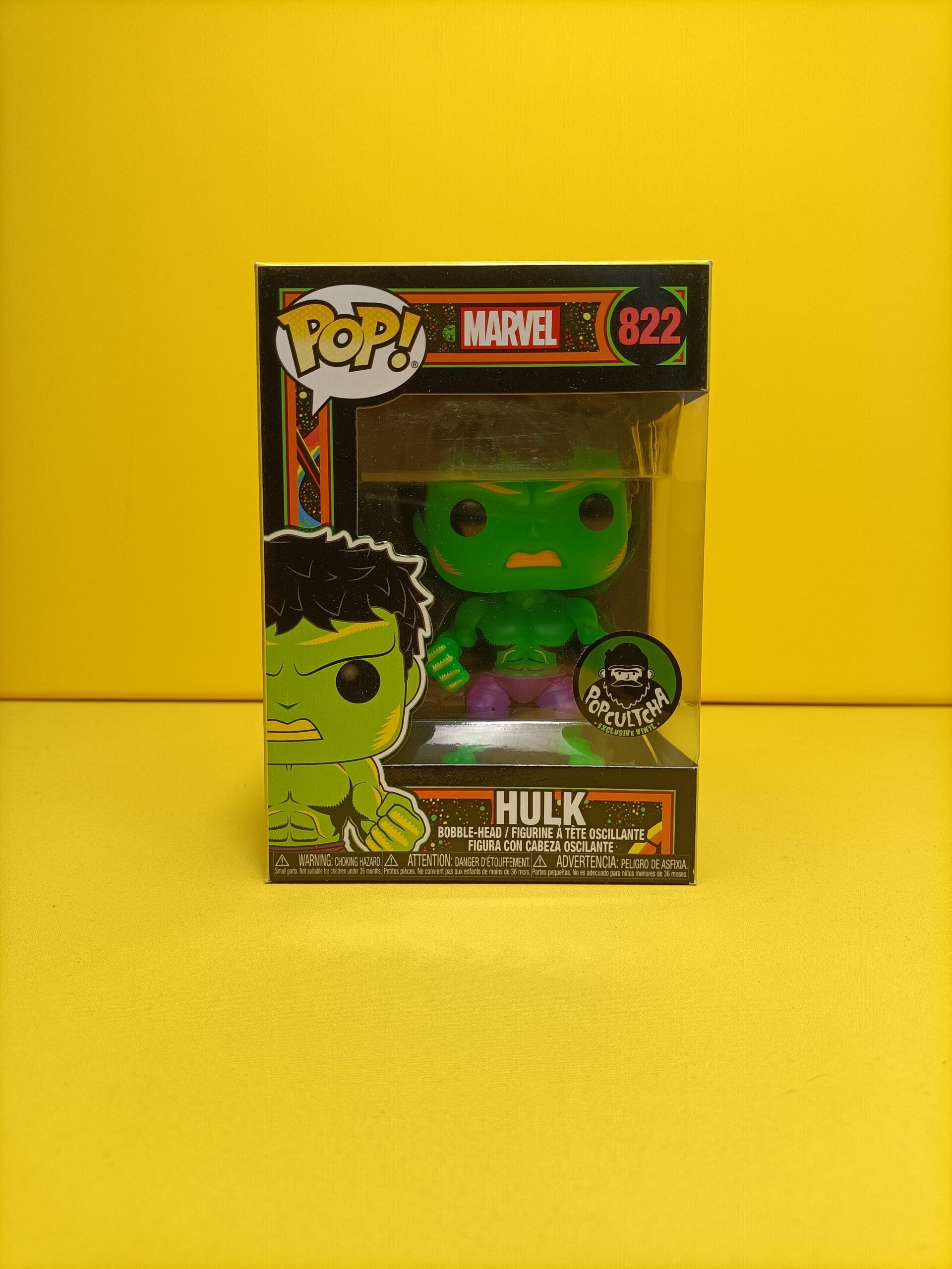 Funko Pop 822 Hulk (Blacklight) - Marvel