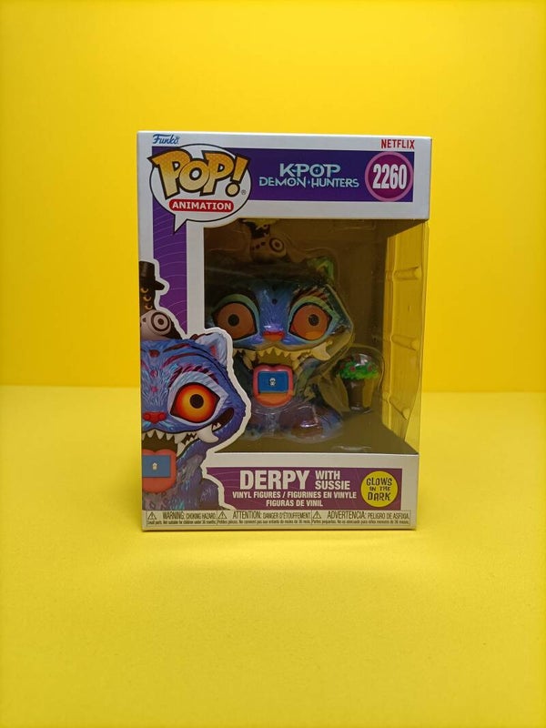 Anime Funko Pop 2260 Derpy (with Sussie) (Glows in the Dark) - K-Pop Demon Hunters