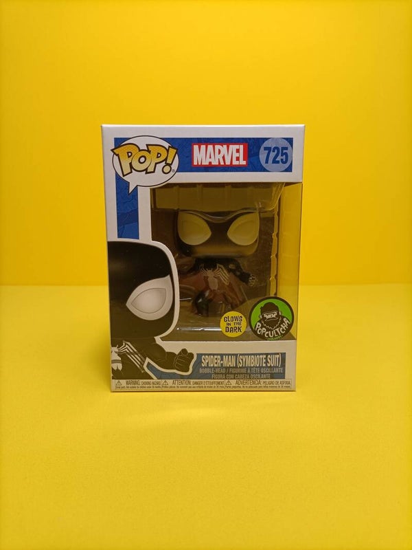 Funko Pop 725 Spider-Man (Symbiote Suit) (Glows in the Dark) (Popcultcha Exclusive) - Marvel