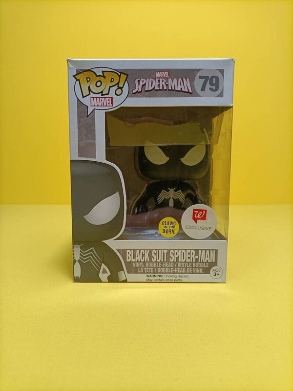 Funko Pop 79 Black Suit Spider-Man (Glows in the Dark) (Walgreens Exclusive) - Marvel Spider-Man
