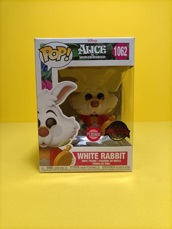 Funko Pop 1062 White Rabbit (Flocked) (Special Edition) - Disney Alice in Wonderland