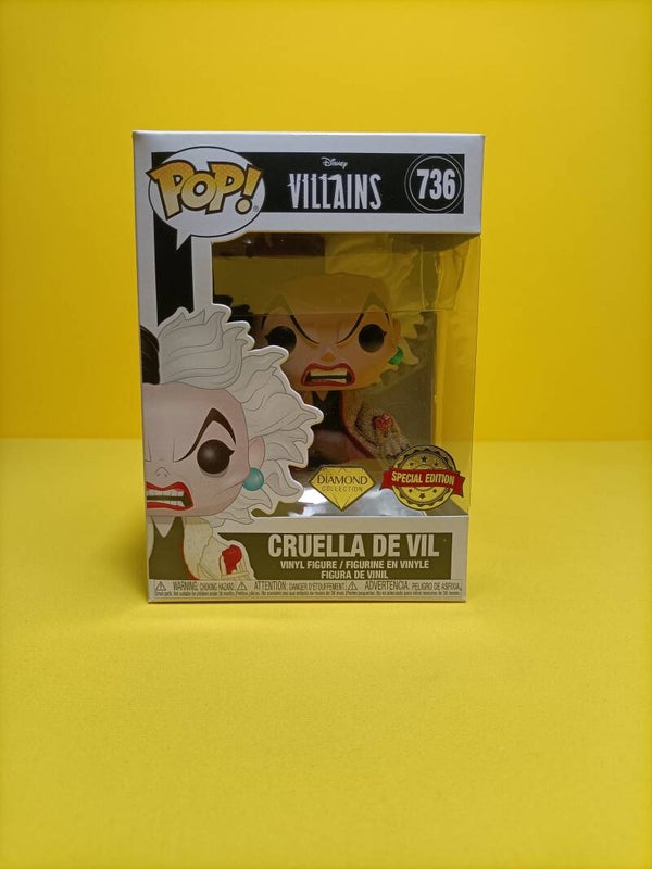 Funko Pop 736 Cruella De Vil (Diamond) (Special Edition) - Disney Villains 101 Dalmatians