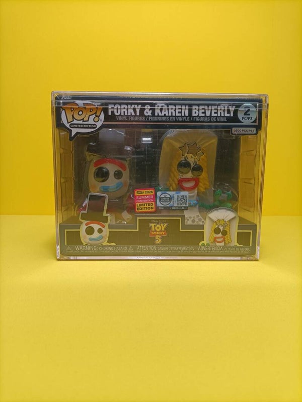 Funko Pop 2-Pack Forky & Karen Beverly (2026 Summer Convention) (Limited 3500 Pieces) - Disney Pixar Toy Story 5