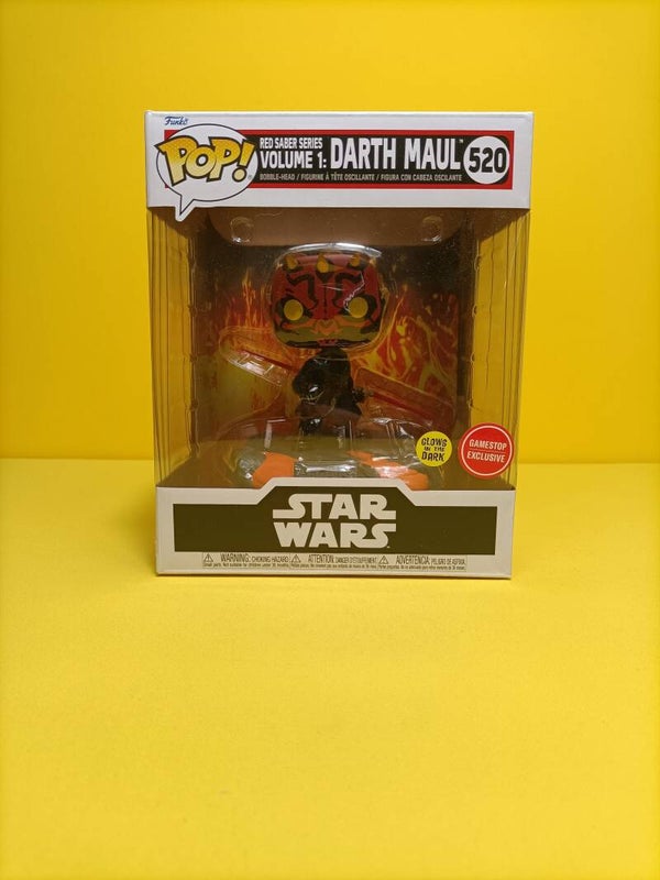 Movies Funko Pop 520 Red Saber Series Volume 1: Darth Maul (Glows in the Dark) (Gamestop Exclusive) - Star Wars