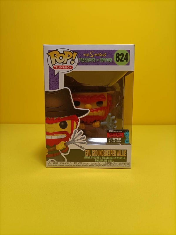 Television Funko Pop 824 Evil Groundskeeper Willie (2019 Fall Convention) - The Simpsons Treehouse of Horror