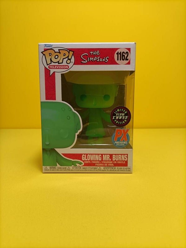 Television Funko Pop 1162 Glowing Mr. Burns (Glows in the Dark) (Chase) (PX Previews Exclusive) - The Simpsons