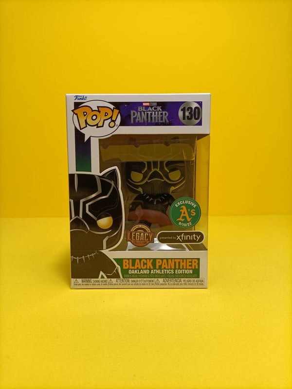 Funko Pop 130 Black Panther (A's Exclusive) (Marvel Studio's Legacy Collection) (Presented by XFinity) - Marvel Studio's Black Panther
