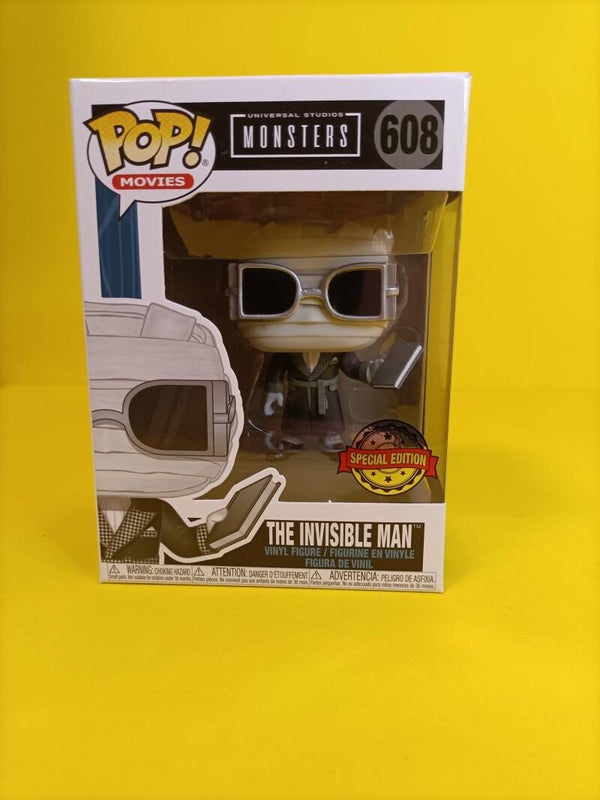 Movies Funko Pop 608 The Invisible Man (Black & White) (Special Edition) - Monsters