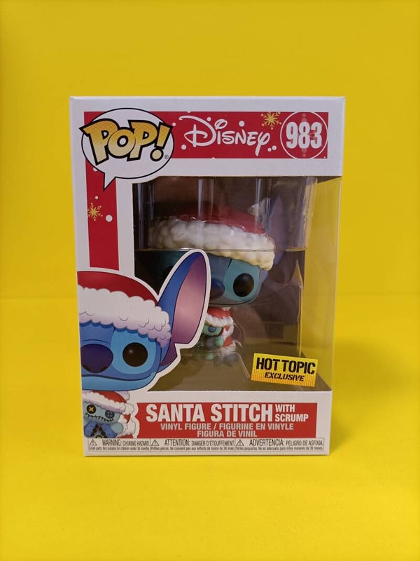Funko Pop 983 Santa Stitch with Scrump (Hot Topic Exclusive) - Disney