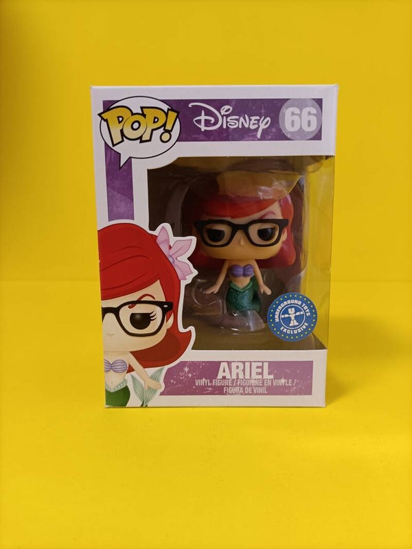 Funko Pop 66 Ariel (Nerd) (Glasses) (Underground Toys) - Disney Boxdamage