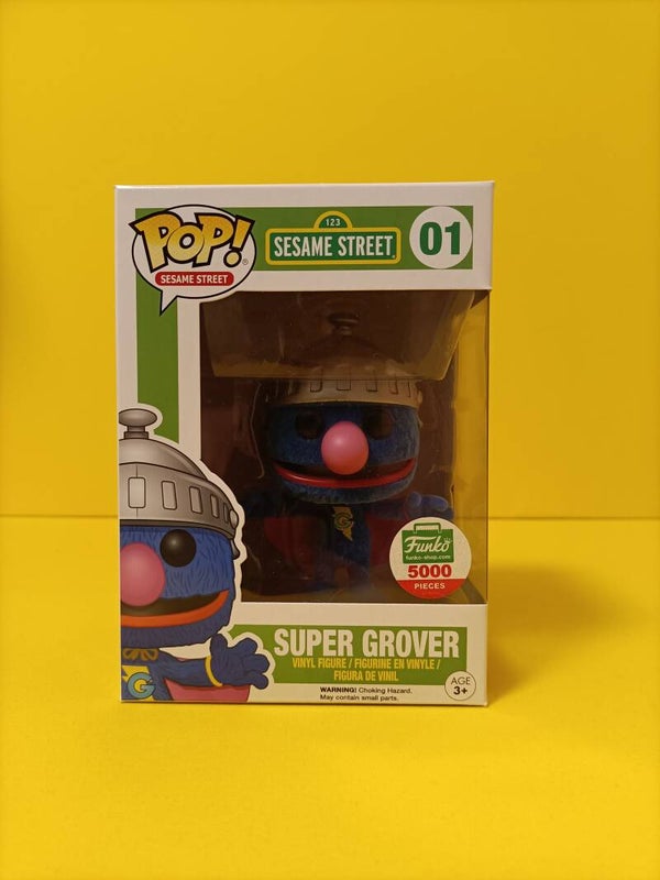 Television Funko Pop 01 Super Grover (Flocked) (Limited 5.000 Pieces) - Sesame Street / Sesamstraat
