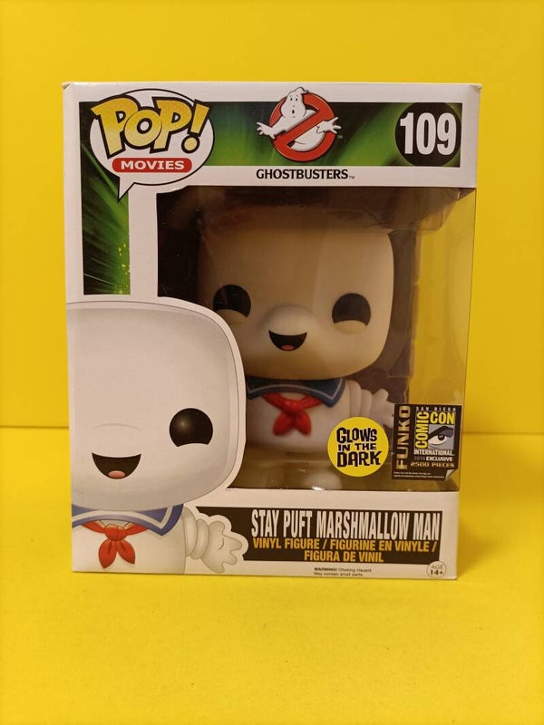 Movies Funko Pop 109 Stay Puft Marshmallow Man (Glows in the Dark) (2014 San Diego Comic Con) (Limited 2500 Pieces) (6 Inch Pop)  - Ghostbusters