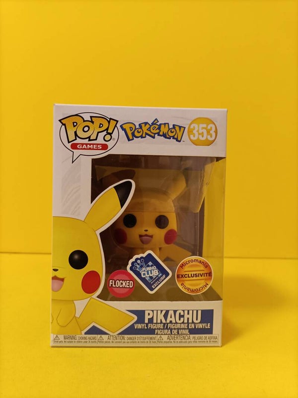 Games Funko Pop 353 Pikachu (Flocked) (Micro Mania Exclusive) - Pokemon