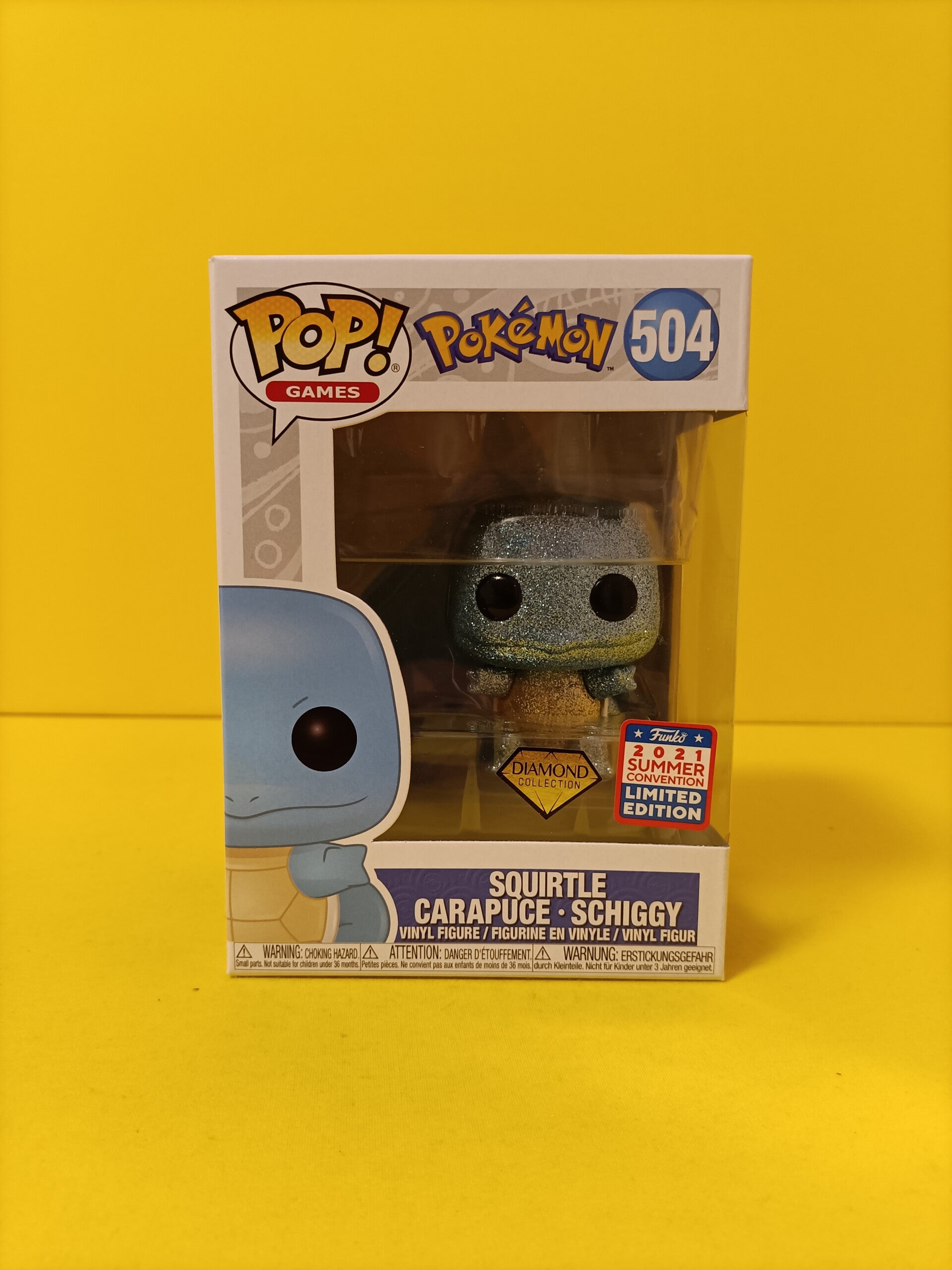 Funko Pop 504 Squirtle (Diamond) (2021 Summer Convention) - Pokemon