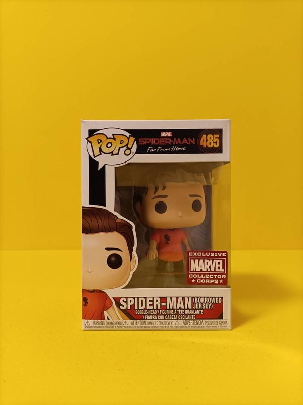 Funko Pop 485 Spider-Man (Borrowed Jersey) (Marvel Collector Corps Exclusive) - Marvel Spider-Man Far from Home