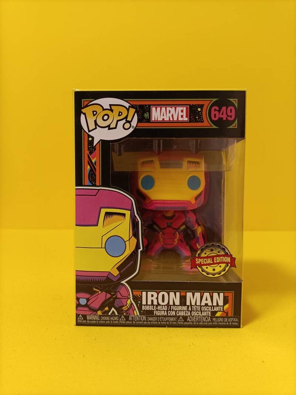 Funko Pop 649 Iron Man (Blacklight) (Special Edition) - Marvel