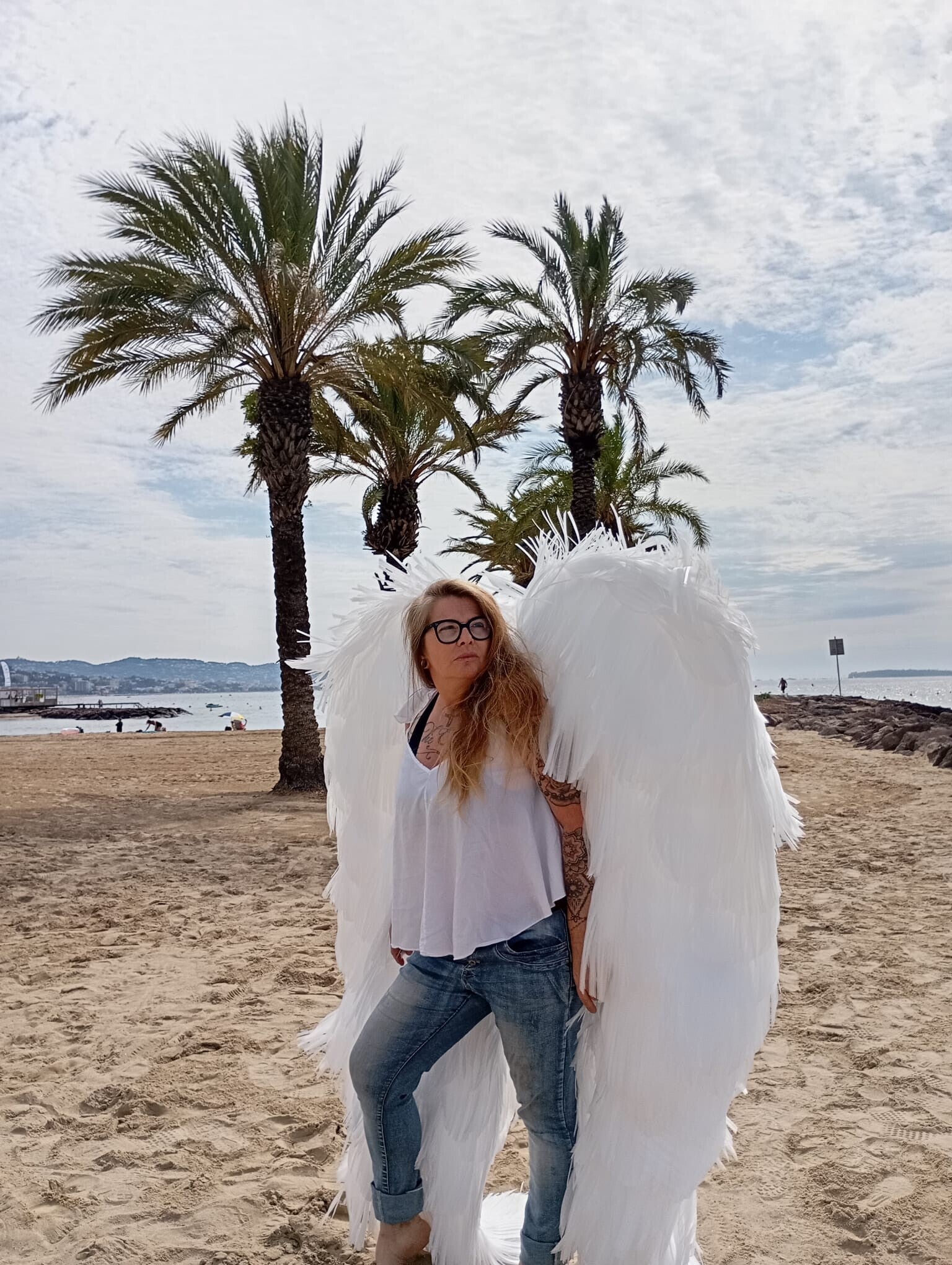 Ailes d'ange XXL adulte à franges