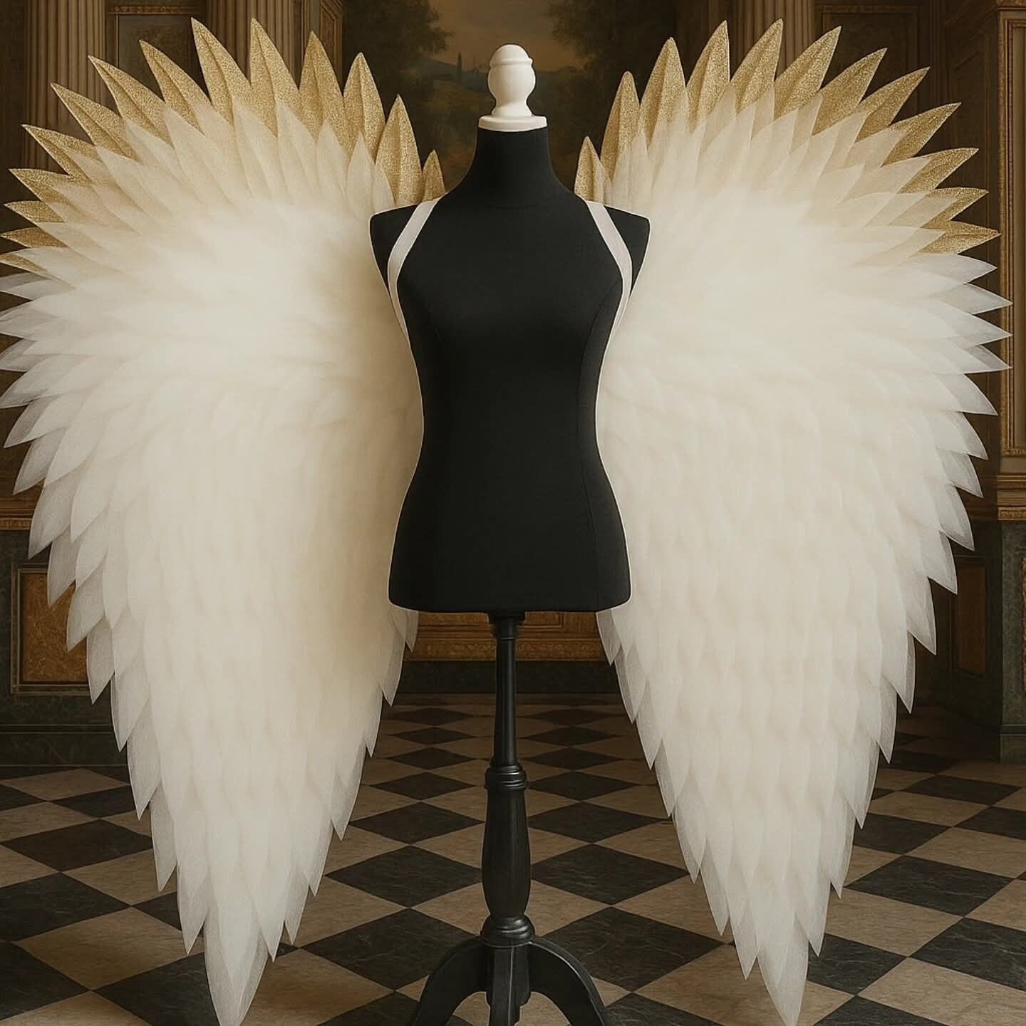 Ailes d'ange adulte effet doré