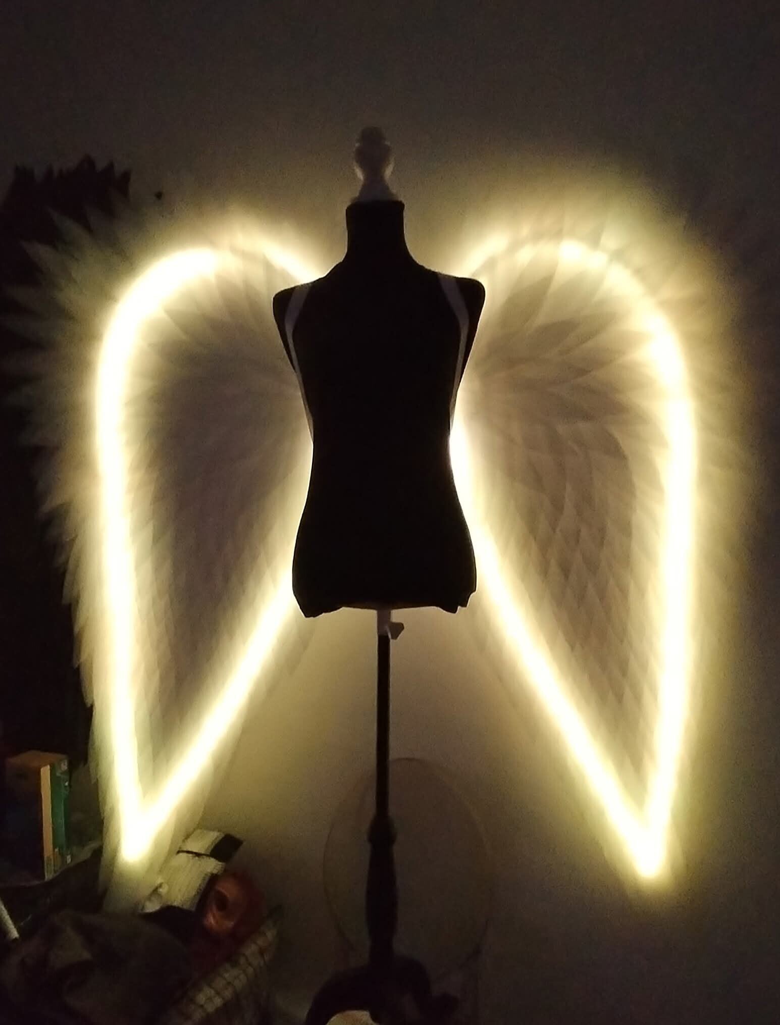 Ailes d'ange à leds multi couleurs adulte