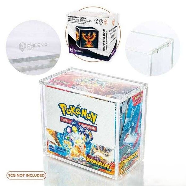 PHOENIX SHIELD PROTECTION ACRYLIC POUR DISPLAY POKEMON BOOSTER (MAGNETIQUE)