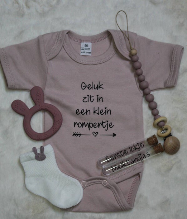 Kraamcadeautje Geluk roze
