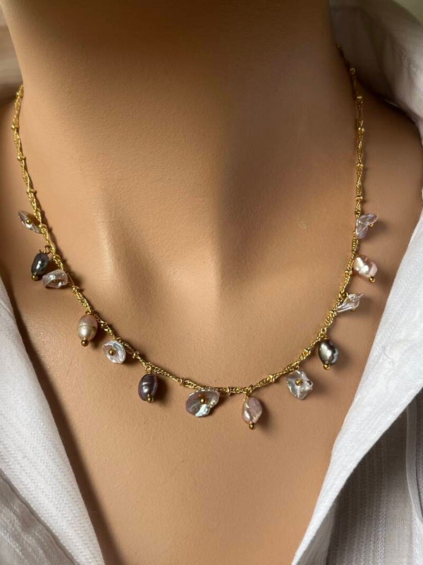 Ketting met zoetwaterpareltjes
