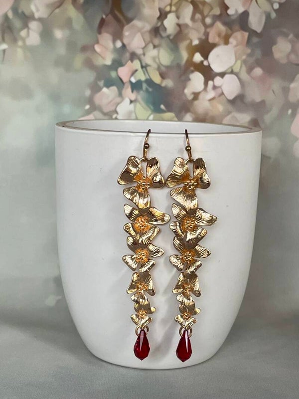 Bloemen met rode briolet