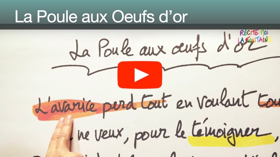 Fable de La Fontaine: La Poule aux Oeufs d'or