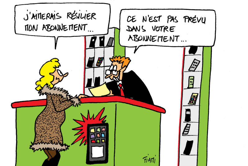 dessin abonnement de téléphone mobile