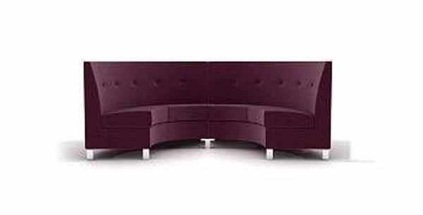 Modern Round Back Booth