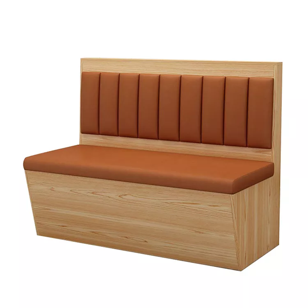 Wood Laminated Restaurant Booths  Channel Back