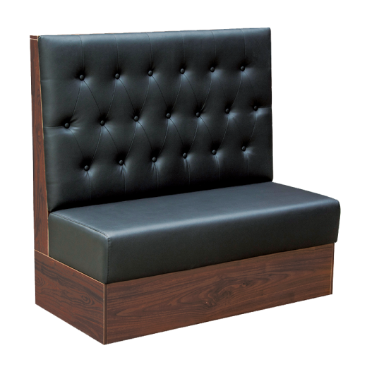 Modern Booth Melamine Wood Tufted Balck
