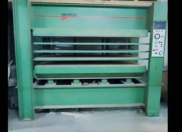 PRENSA DE PLATOS CALIENTES PARA CHAPA DE MADERA  ITALPRESSE SCF/8
