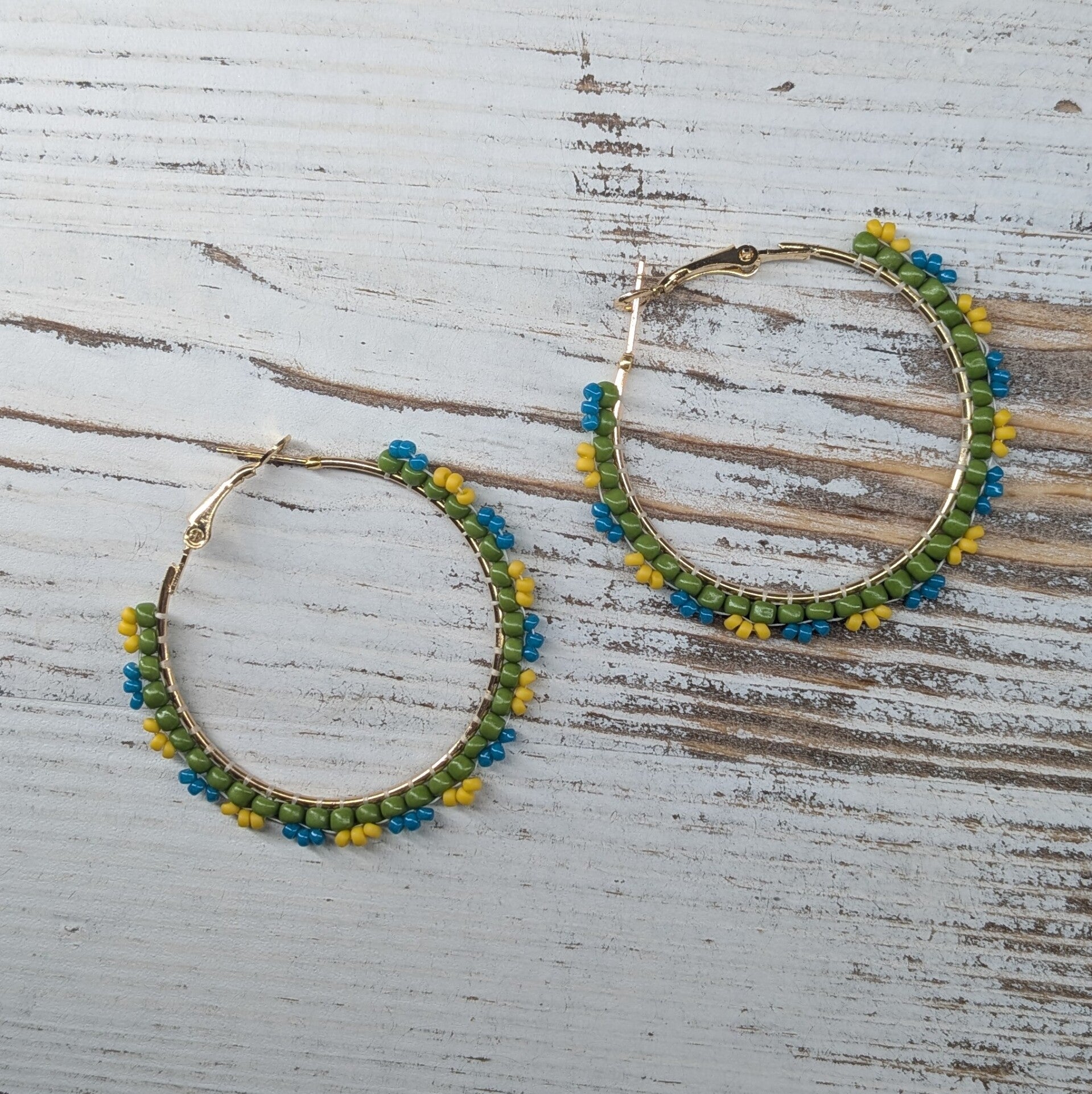Beaded Hoops