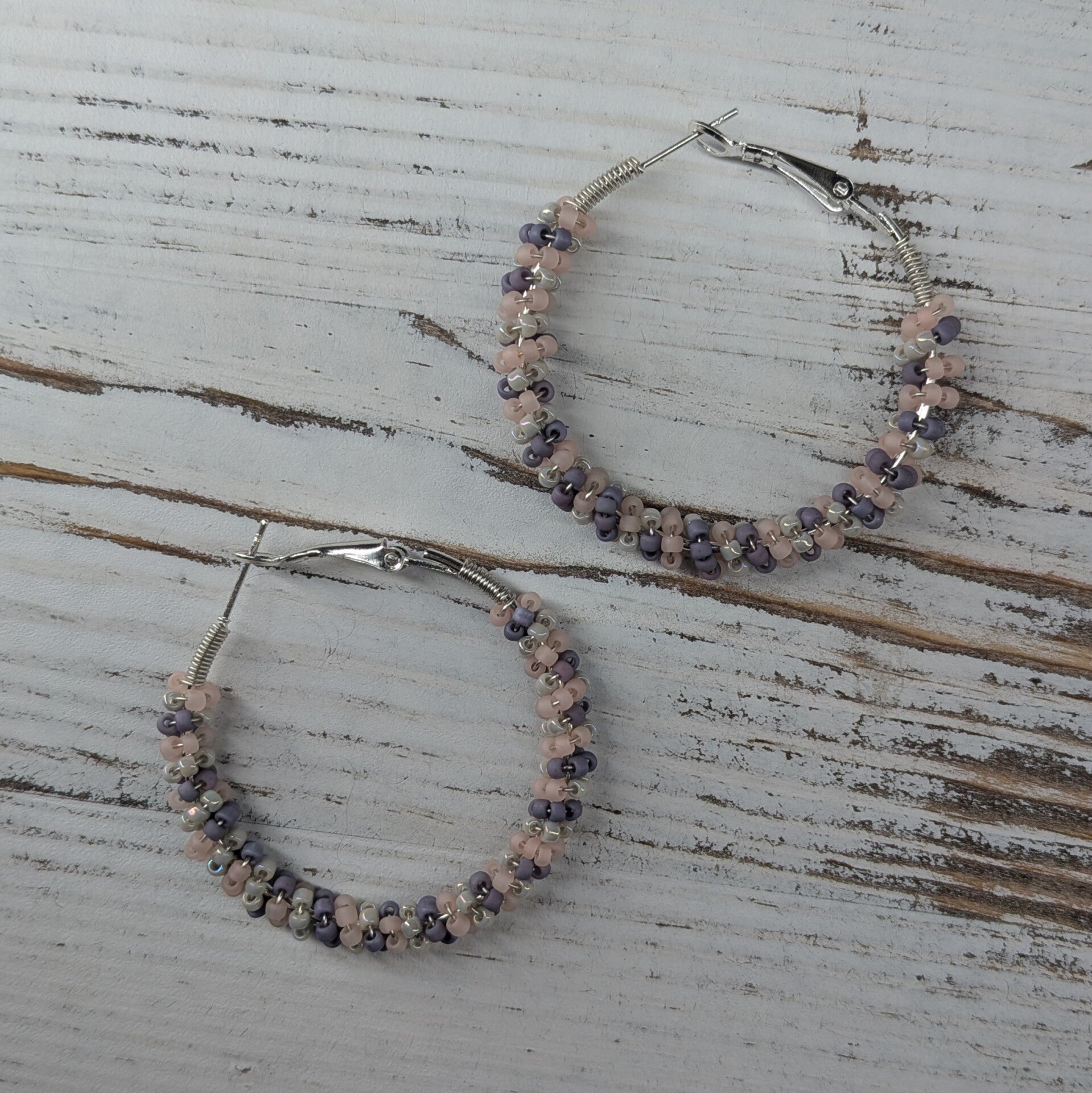 Beaded Hoops