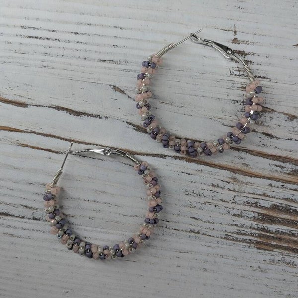 Beaded Hoops