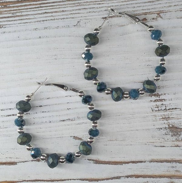 Beaded Hoops