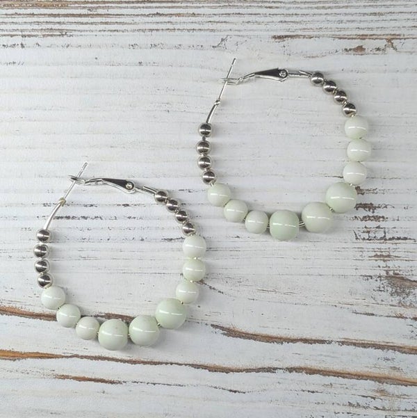 Beaded Hoops