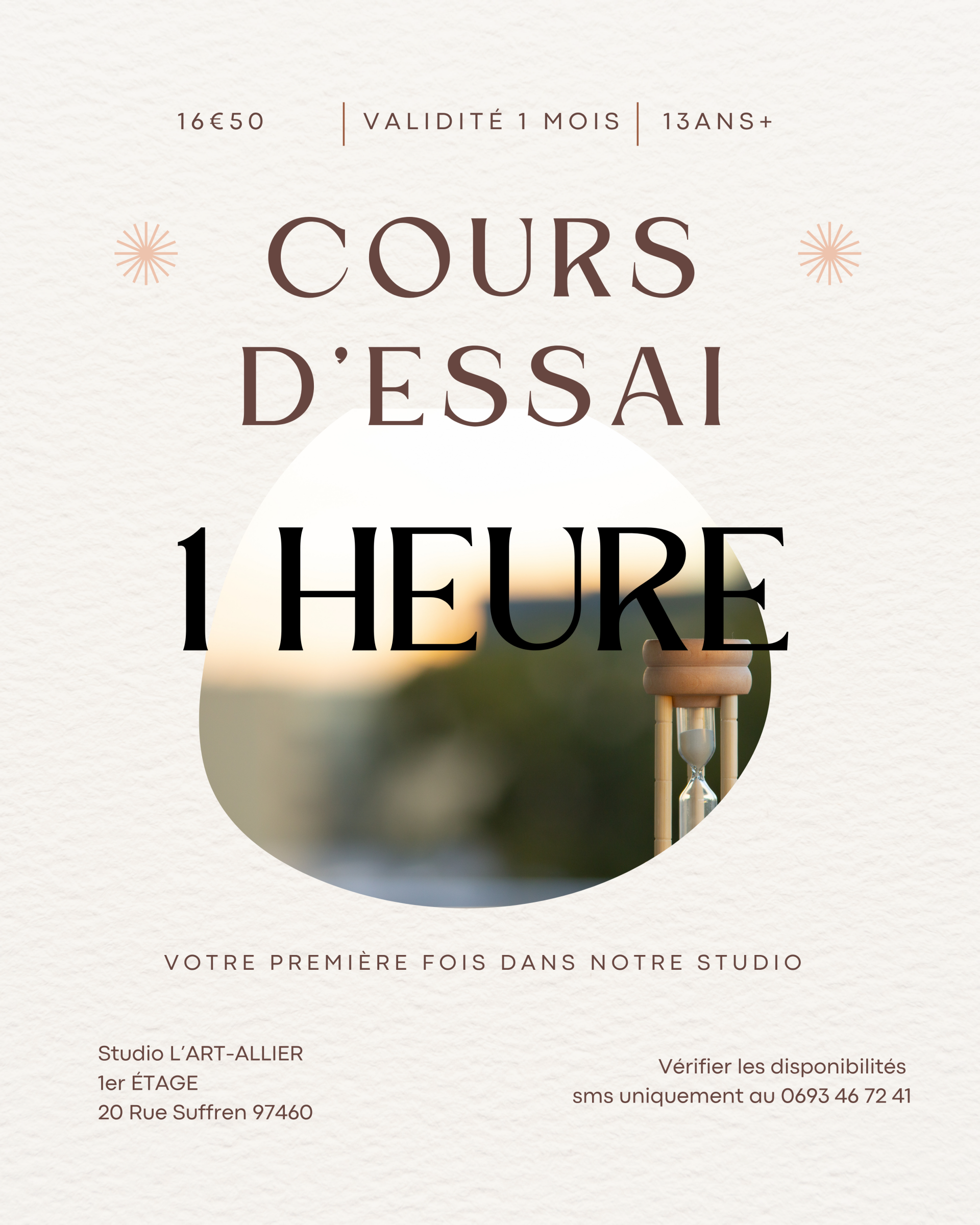 ⭐️ ESSAI COURS D’1H (SI VOUS N’ÊTES JAMAIS VENU.E CHEZ NOUS)