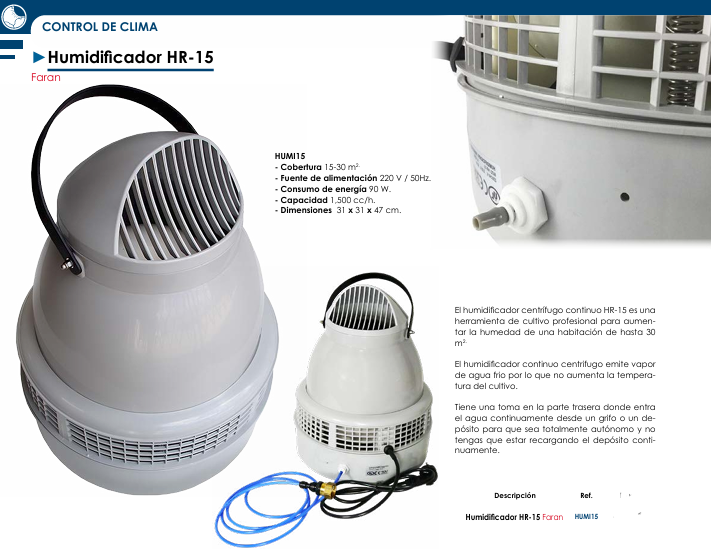 Humidificador HR-15 Faran