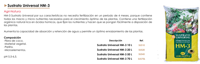 Sustrato Universal HM-3 - Agri-Natura
