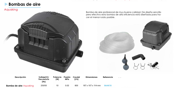 Bombas de aire  Aquaking
