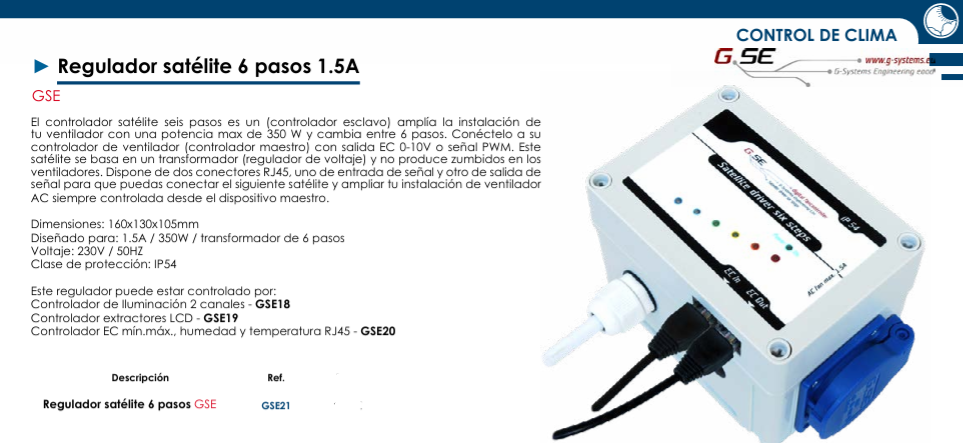 Regulador Satélite 6 Pasos 1.5A GSE